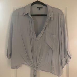 Top Shop Crop collared shirt